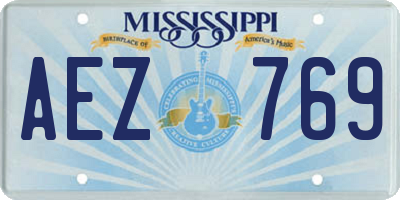 MS license plate AEZ769