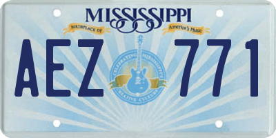 MS license plate AEZ771
