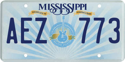MS license plate AEZ773