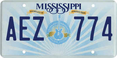 MS license plate AEZ774