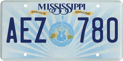 MS license plate AEZ780