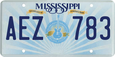 MS license plate AEZ783