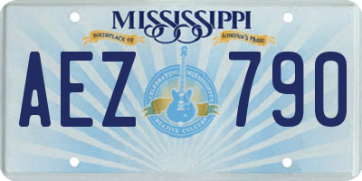 MS license plate AEZ790