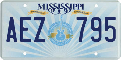 MS license plate AEZ795