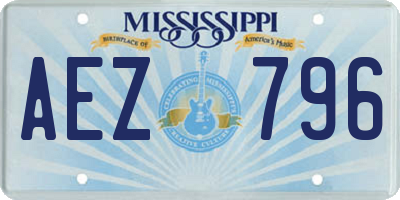 MS license plate AEZ796