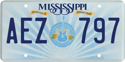 MS license plate AEZ797