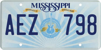 MS license plate AEZ798
