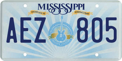 MS license plate AEZ805