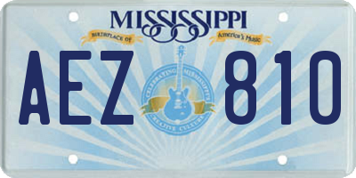 MS license plate AEZ810
