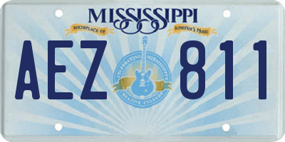 MS license plate AEZ811