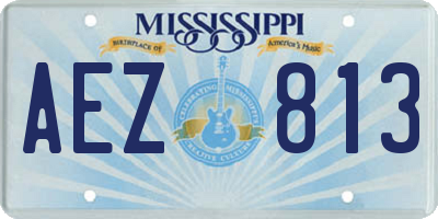 MS license plate AEZ813