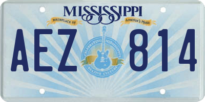 MS license plate AEZ814