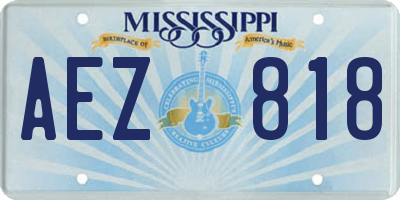 MS license plate AEZ818