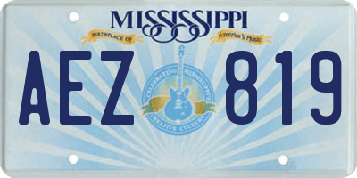 MS license plate AEZ819