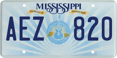 MS license plate AEZ820