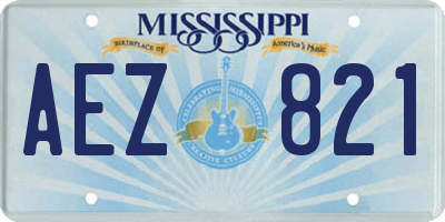 MS license plate AEZ821