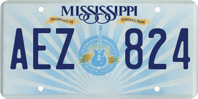 MS license plate AEZ824