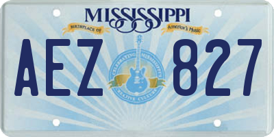 MS license plate AEZ827