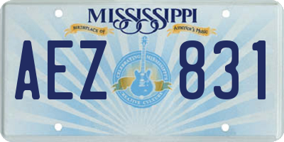 MS license plate AEZ831