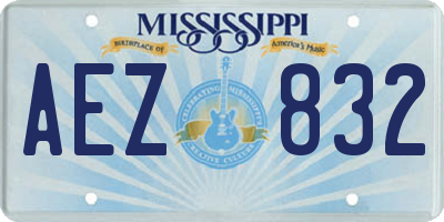 MS license plate AEZ832