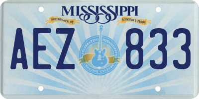 MS license plate AEZ833