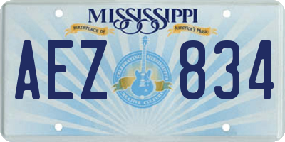 MS license plate AEZ834