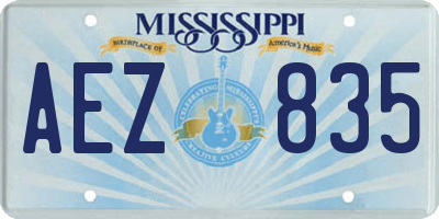 MS license plate AEZ835
