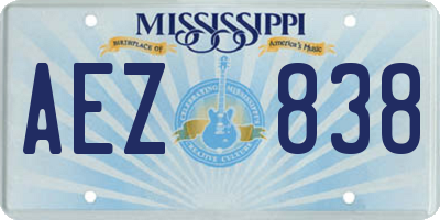 MS license plate AEZ838