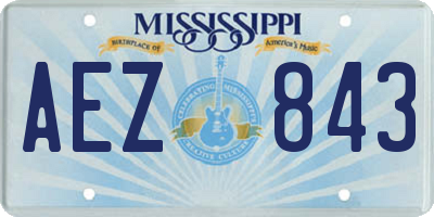 MS license plate AEZ843