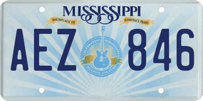 MS license plate AEZ846
