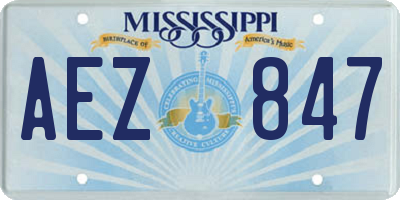MS license plate AEZ847