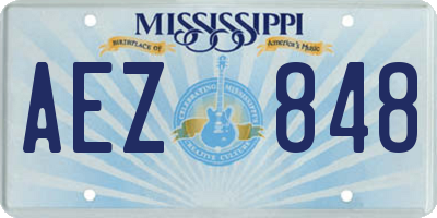 MS license plate AEZ848