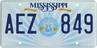 MS license plate AEZ849