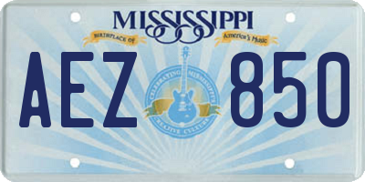 MS license plate AEZ850