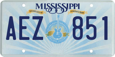 MS license plate AEZ851