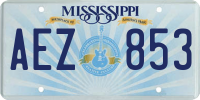 MS license plate AEZ853