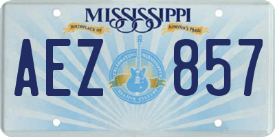 MS license plate AEZ857