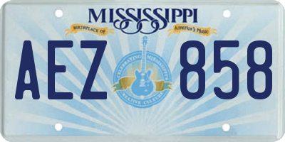 MS license plate AEZ858