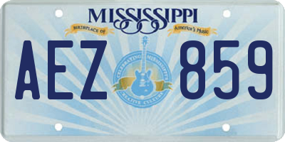 MS license plate AEZ859