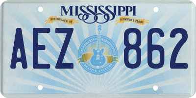 MS license plate AEZ862