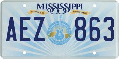 MS license plate AEZ863