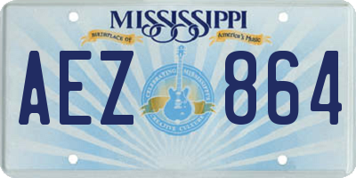 MS license plate AEZ864