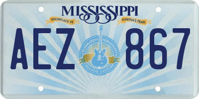 MS license plate AEZ867
