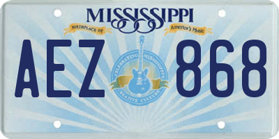 MS license plate AEZ868