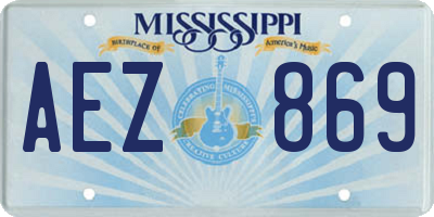 MS license plate AEZ869