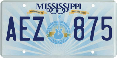 MS license plate AEZ875