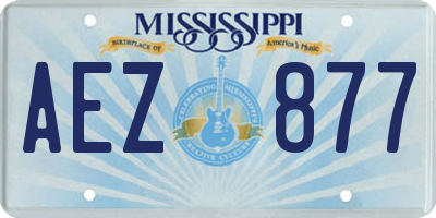 MS license plate AEZ877