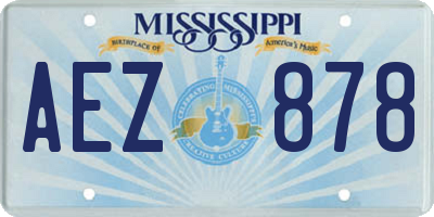MS license plate AEZ878