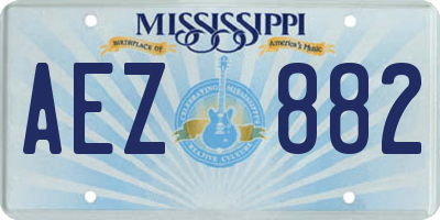 MS license plate AEZ882