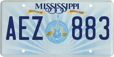 MS license plate AEZ883